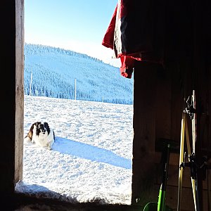 Zimní přespání na Klínovkách -12°C