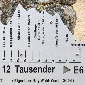Šumava - přechod z Eck do Bad Kötzting