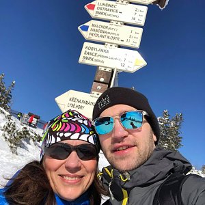 Andy na vrcholu Lysá hora (4.3.2018 12:35)
