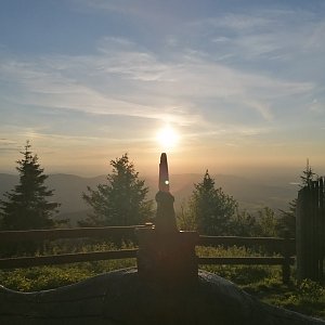 Luki Kraus on the summit of Lysá hora (9.6.2021 19:10)
