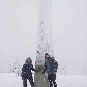 Jiří Tkáč na vrcholu Lysá hora (5.1.2019 13:00)