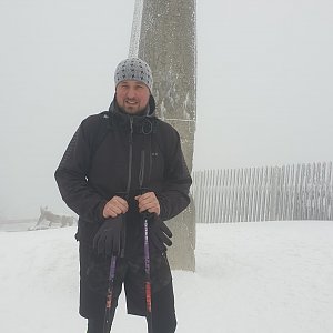 Igor Gluza na vrcholu Lysá hora (5.1.2020 8:58)
