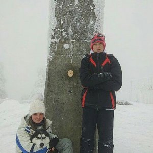 Nikol Podesvova na vrcholu Lysá hora (2.1.2020 14:20)