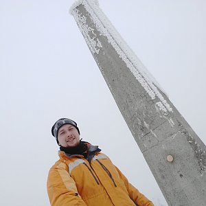 matheo22 na vrcholu Lysá hora (10.2.2018 18:50)