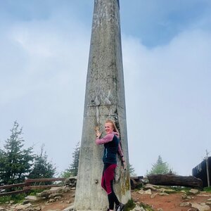 Monika on the summit of Lysá hora (24.5.2024 10:14)