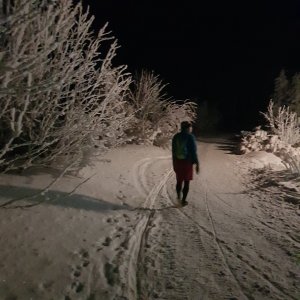 Folle on the summit of Lysá hora (15.2.2025 18:16)