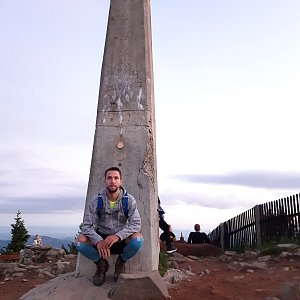 Filip Šimon na vrcholu Lysá hora (6.7.2020 3:13)