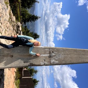 Jiřka Niedobová on the summit of Lysá hora (22.7.2026 14:00)