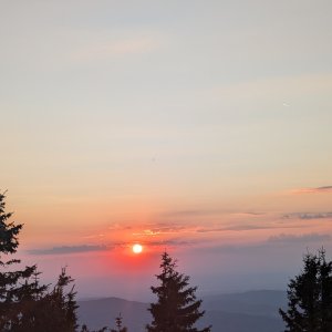Radek Fuciman on the summit of Lysá hora (3.8.2026 20:09)