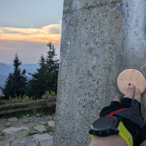 Radek Fuciman on the summit of Lysá hora (5.8.2026 19:26)