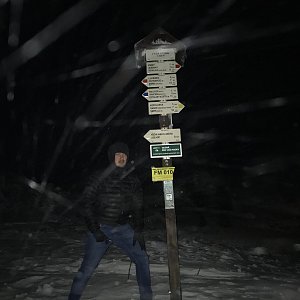 Vojtěch Horák na vrcholu Lysá hora (6.2.2018 17:54)