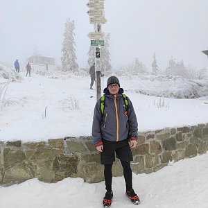 Martin Vitásek na vrcholu Lysá hora (2.1.2021 9:14)