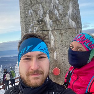 Dominika Turčeková na vrcholu Lysá hora (2.1.2021 15:15)
