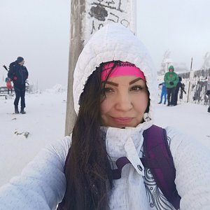 Denisa N. na vrcholu Lysá hora (1.1.2021 15:42)