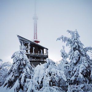 Lukáš Plánička na vrcholu Lysá hora (8.1.2021 16:00)