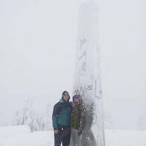 Kristián Lecián na vrcholu Lysá hora (5.1.2019 14:00)