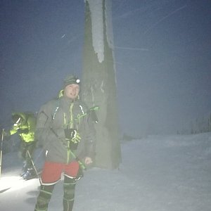 Ondřej Sládek na vrcholu Lysá hora (18.1.2021 15:20)