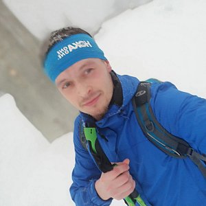 Ondřej Sládek na vrcholu Lysá hora (25.1.2021)