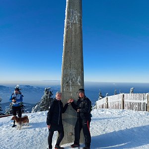 Bohumila Toufarová na vrcholu Lysá hora (31.1.2021 14:45)