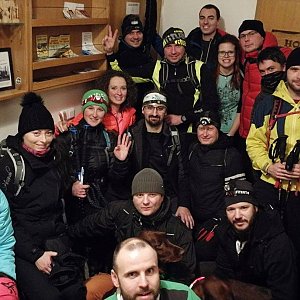 Dunik na vrcholu Lysá hora (4.1.2018 17:00)
