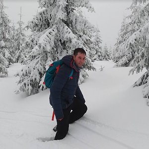 Michael Leppan na vrcholu Lysá hora (29.12.2018 13:14)