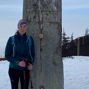 Janka na vrcholu Lysá hora (5.2.2021 15:52)