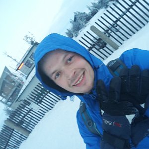 Ondřej Sládek na vrcholu Lysá hora (8.2.2021 16:59)