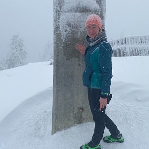 Janka na vrcholu Lysá hora (13.2.2021 9:41)