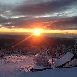 Dunik na vrcholu Lysá hora (14.1.2018 5:00)