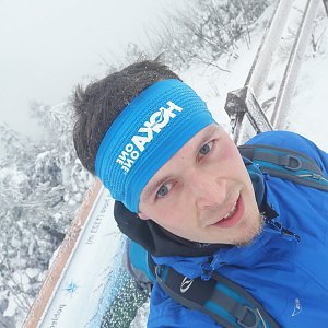 Ondřej Sládek na vrcholu Lysá hora (16.2.2021 16:36)