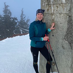 Janka na vrcholu Lysá hora (21.2.2021 8:51)