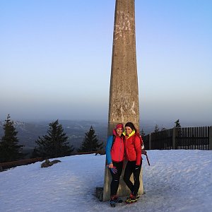 Kačenka na vrcholu Lysá hora (24.2.2021 6:40)