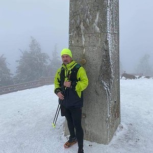 Radek Káňa na vrcholu Lysá hora (28.2.2021 8:40)