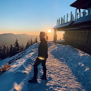 Lenička na vrcholu Lysá hora (28.2.2021 16:20)