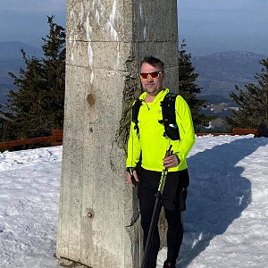 Radek Káňa na vrcholu Lysá hora (27.3.2021 9:10)