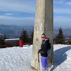 Janka na vrcholu Lysá hora (27.3.2021 9:10)