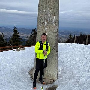 Radek Káňa na vrcholu Lysá hora (29.3.2021 9:20)