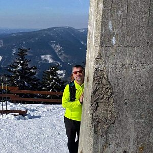 Radek Káňa na vrcholu Lysá hora (5.4.2021 9:50)