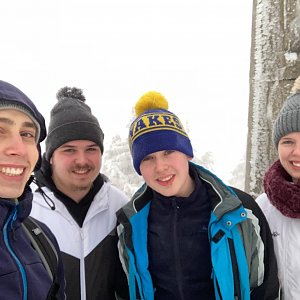 Veronika Veselá na vrcholu Lysá hora (7.2.2021 7:43)