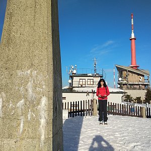 Jana Mayerová na vrcholu Lysá hora (16.2.2019 15:20)