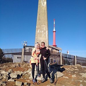 Renča na vrcholu Lysá hora (17.4.2019 17:50)