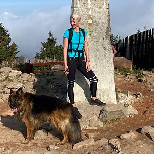 Janka na vrcholu Lysá hora (13.9.2021 9:10)