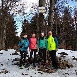Andy na vrcholu Tanečnice (1.4.2018 11:59)