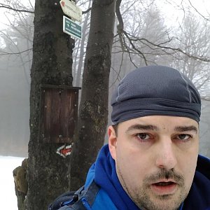 Petr Kowolowski na vrcholu Tanečnice (5.1.2018 13:13)