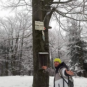 Petr Borovský na vrcholu Tanečnice (7.2.2021 12:34)
