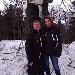 Bohumila Toufarová na vrcholu Tanečnice (2.2.2019 16:05)