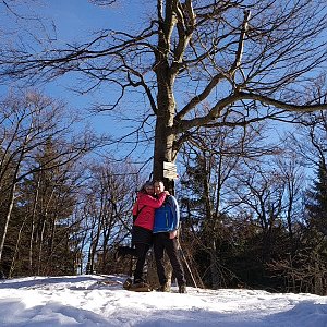 I+L Rajnochovi na vrcholu Tanečnice (18.2.2019 9:36)