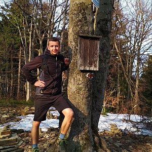 PeteBukař na vrcholu Tanečnice (5.4.2019 17:30)