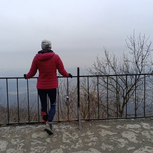 Monika na vrcholu Milešovka (8.2.2025 13:36)
