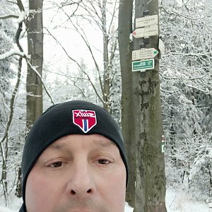 Roman Grebenar na vrcholu Kykulka (8.1.2021 15:23)